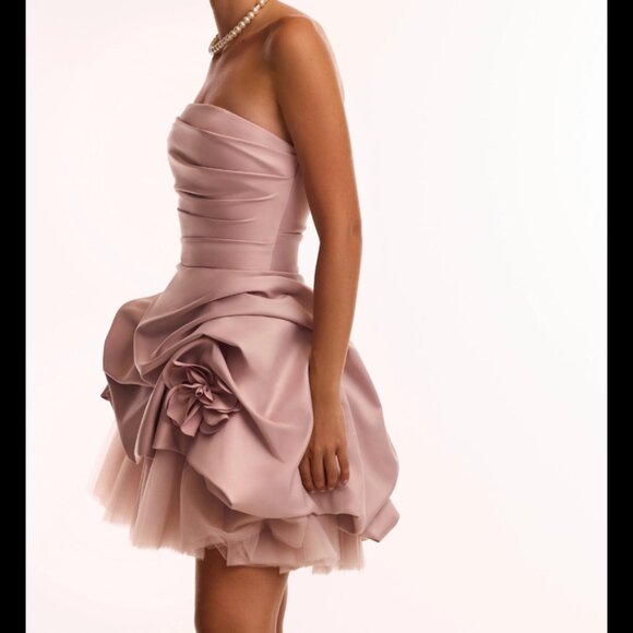 Milla Rosette mini dress in misty rose - Picture 8 of 10